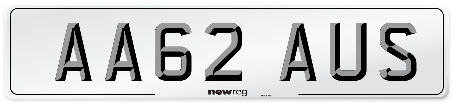 AA62 AUS Number Plate from New Reg
